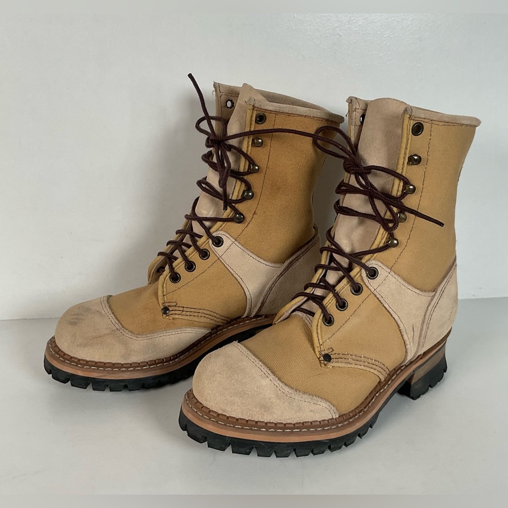 Vintage Georgia Safety Toe Combat Boots | Desert Suede | 5.5 E |Women’s 7